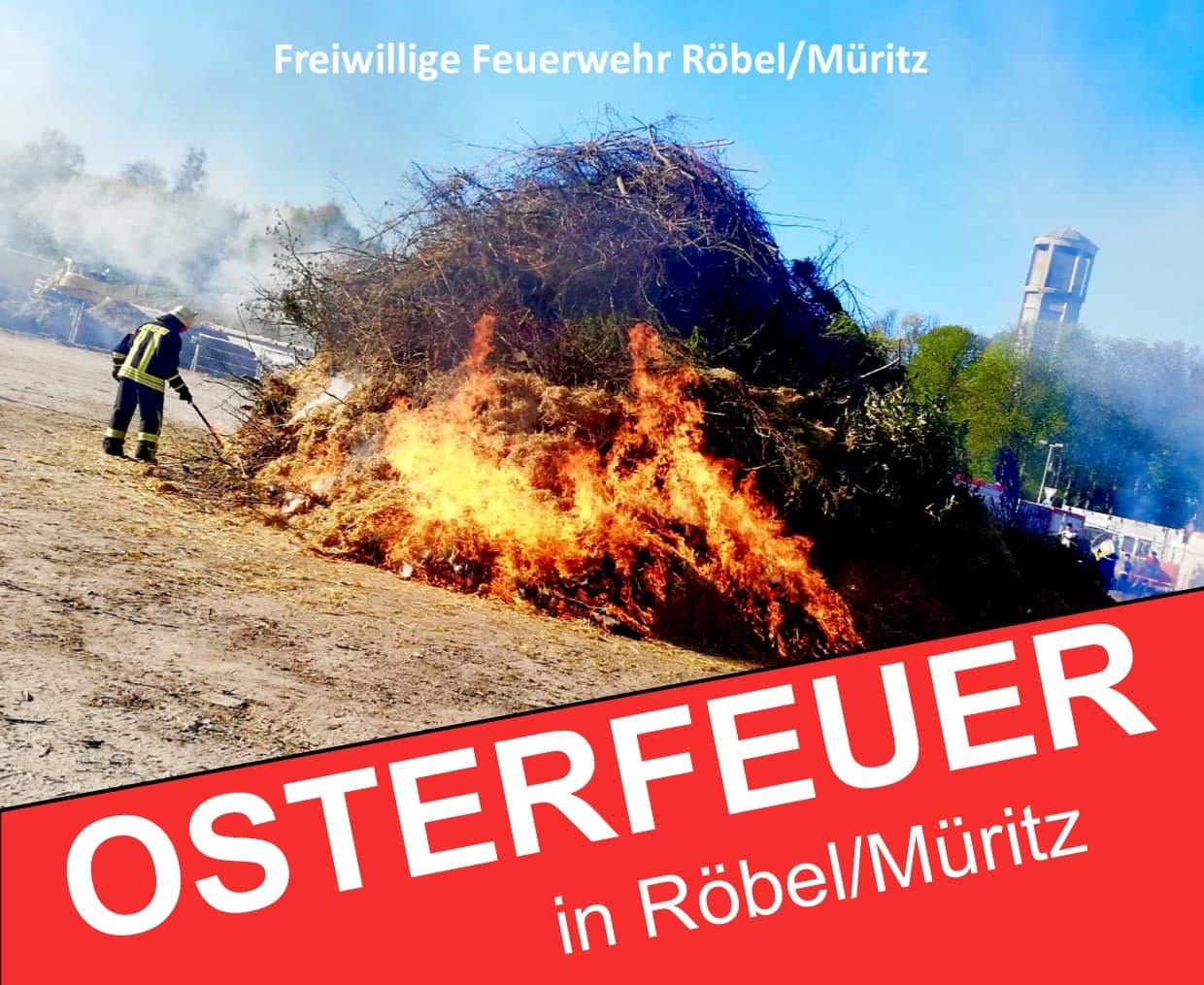 Osterfeuer der FFW