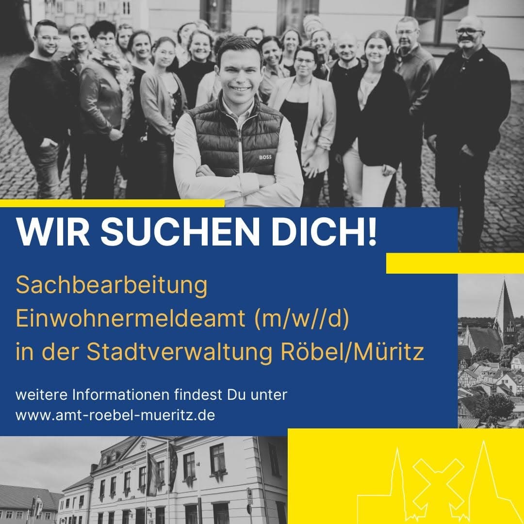 Stellenausschreibung Sachbearbeiter im Einwohnermeldeamt